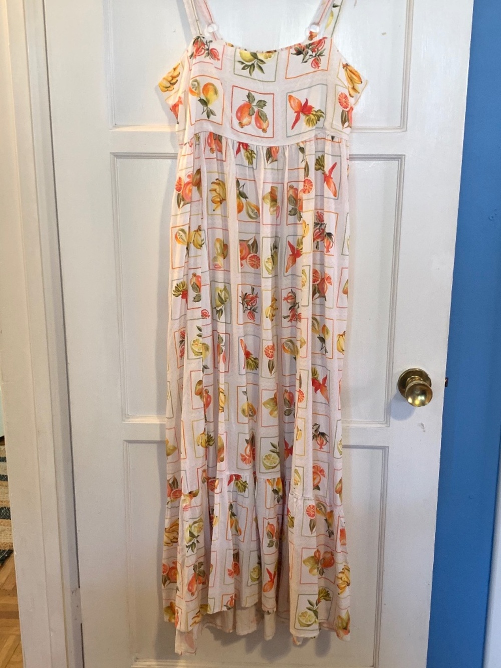 Paper Heart Fruit Maxi Dress